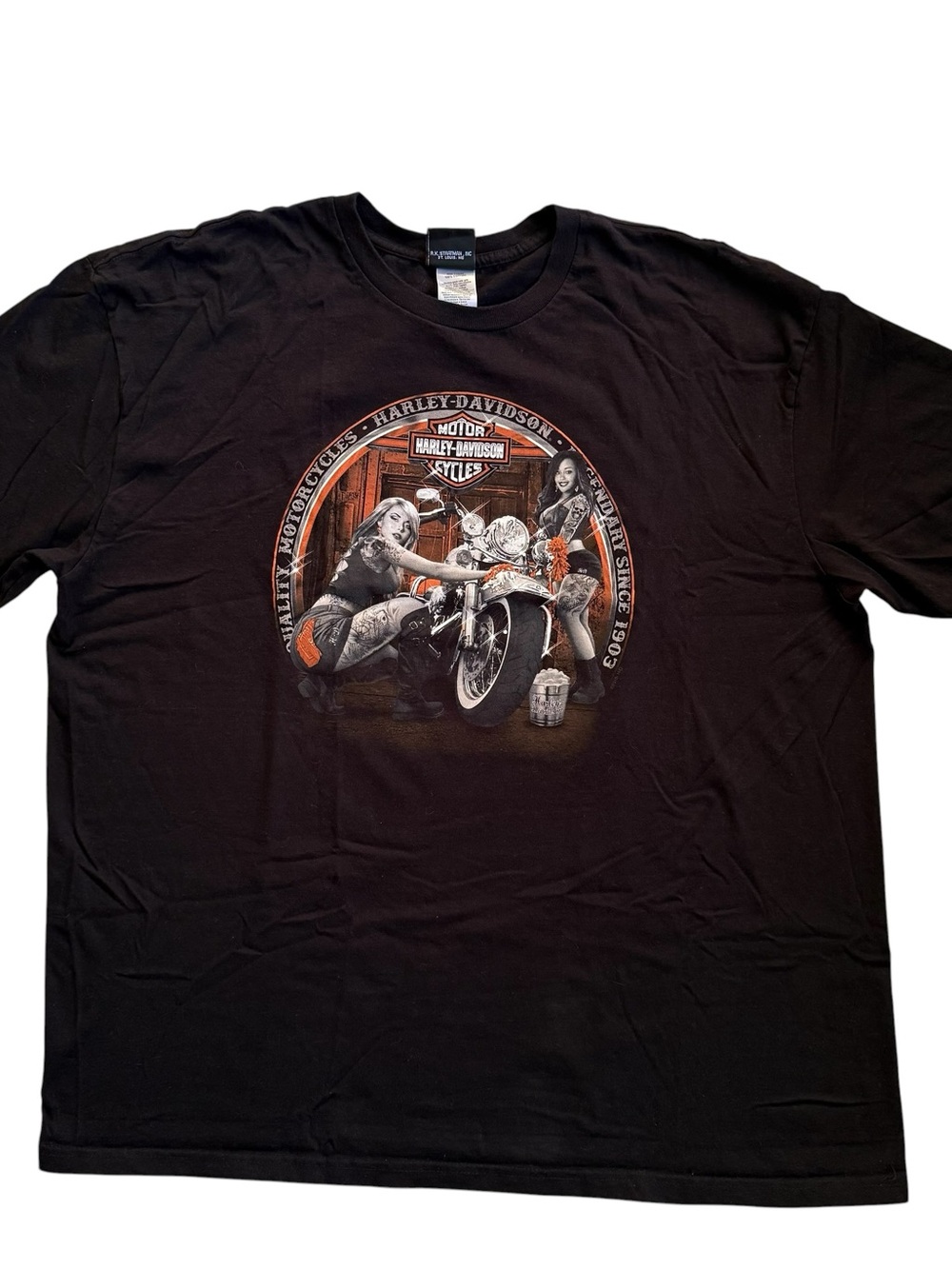 Harley-Davidson Motorcycle Bikers Graphic T-Shirt Men’s Size 3XL Vintage Y2K USA